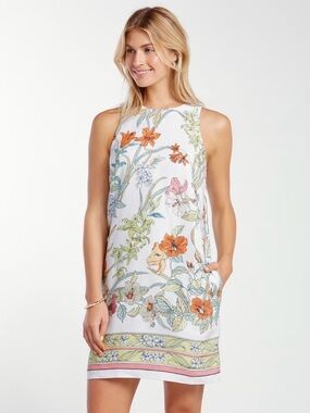 Tommy Bahama Paint By Rumba Linen Shift Dress - XXS